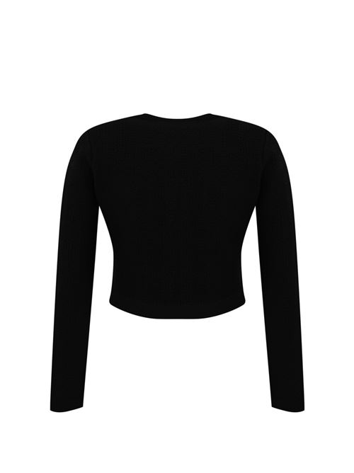 Cardigan in boucle' nero Elisabetta Franchi | MK17S47E2110